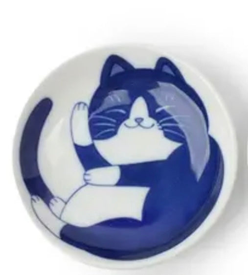 CAT BLUE/WHITE PLATE 3.75" #3
