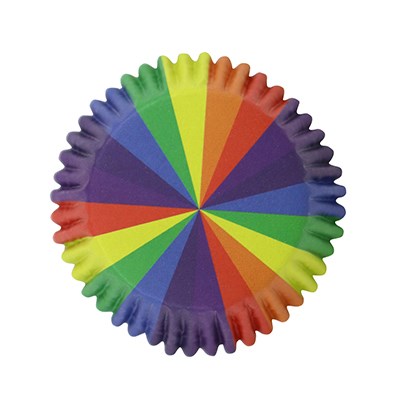 CUPCAKE FOIL LINER RAINBOW 30/CT