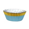 CUPCAKE LINER BLUE/GOLD