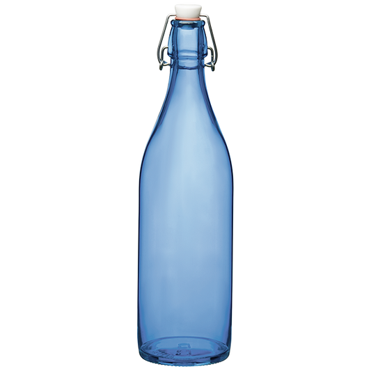 GIARA BLUE GLASS BOTTLE 33 OZ