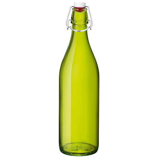 GIARA LIME GREEN GLASS BOTTLE 33.75 OZ