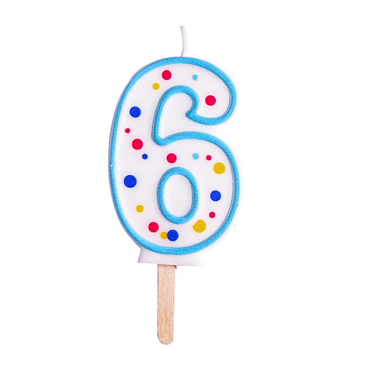 NUMBER 6 CANDLE BLU