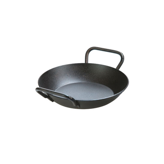 LODGE SEASONED CARBON STEEL DUAL HANDLE PAN 8"