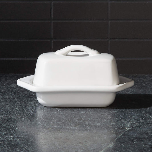 CHANTAL MINI BUTTER DISH WHITE