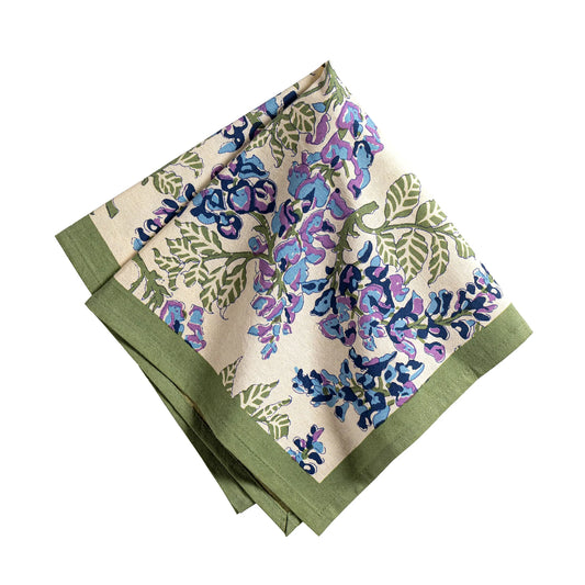 WISTERIA BLUE/GREEN NAPKIN