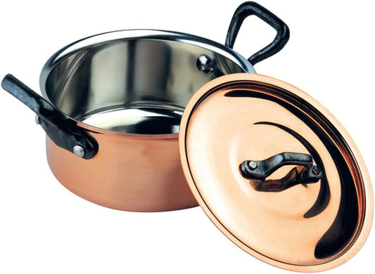 COPPER MINI STEW POT W/LID .5 QT
