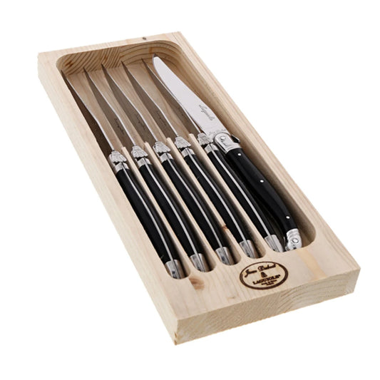 LAGUIOLE KNIFE SET 6 PC BLK