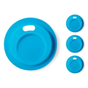 SILICONE DRINK LID S/4 BLUE 2.75 INCH