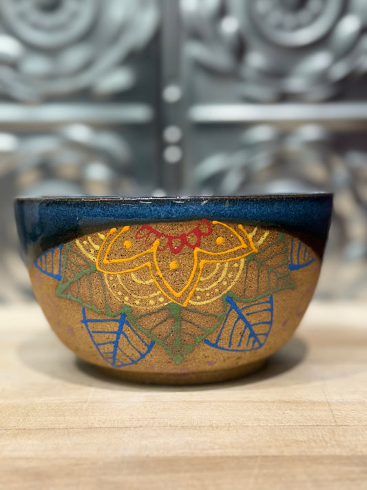 RISING FOREST BOWL- RAINBOW MANDALA