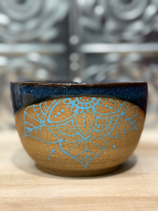 RISING FOREST BOWL- BLUE MANDALA