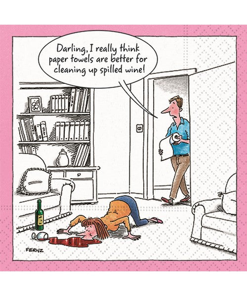 SPILLED WINE NAPKIN PNK