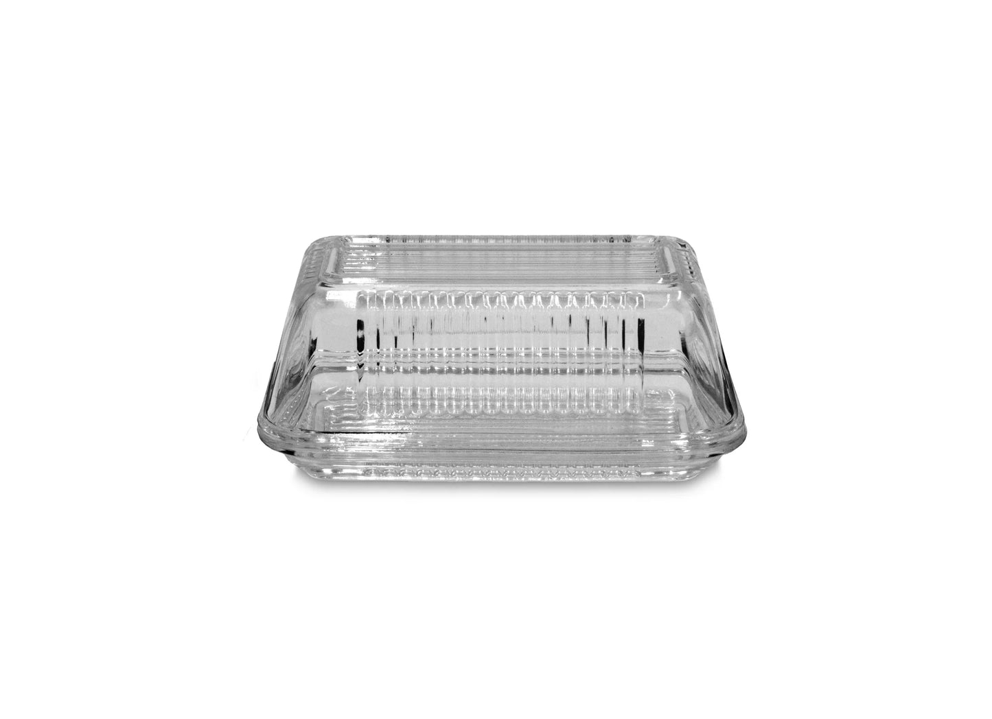 GLASS BUTTER DISH