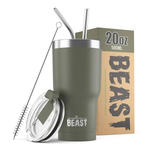 COFFEE TUMBLER SS 20 OZ ARMY GREEN