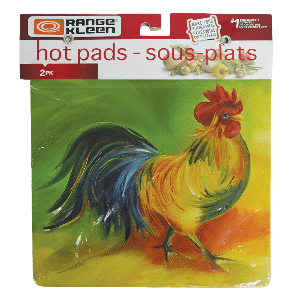 ROOSTER DOODLEDO HOT PADS SET/2