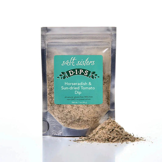 SALT SISTERS HORSERADISH & SUN-DRIED TOMATO DIP 2 OZ