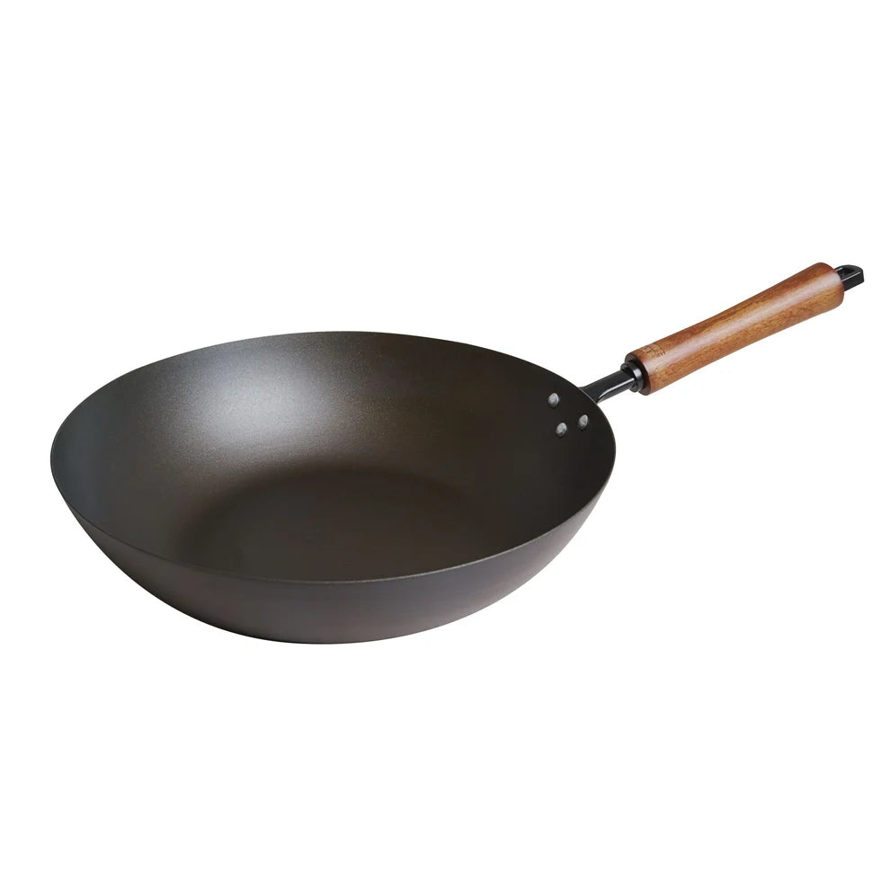 CARBON STEEL PRE-SEASONED WOK 12"