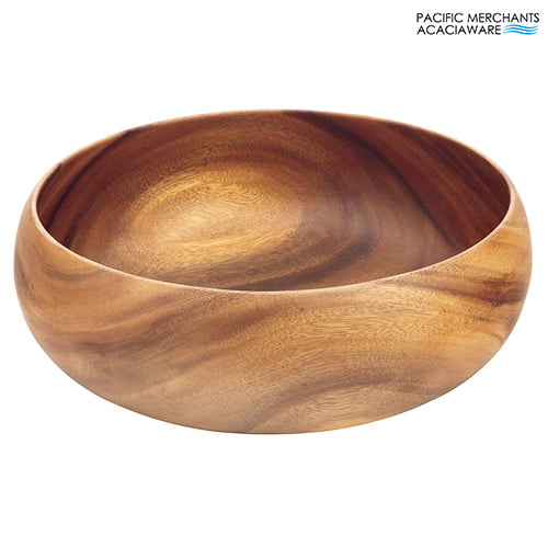 ACACIAWARE ROUND CALABASH BOWL 16" X 6"