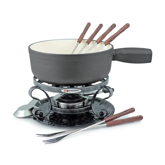 LUGANO FONDUE SET 9 PC BLK
