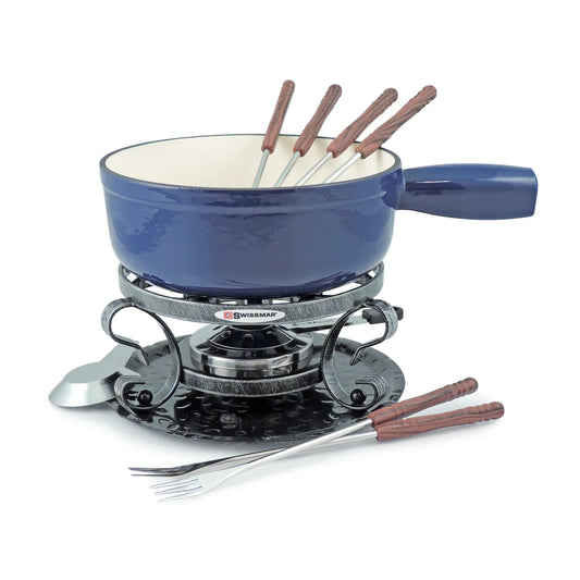 LUGANO FONDUE SET 9 PC BLU