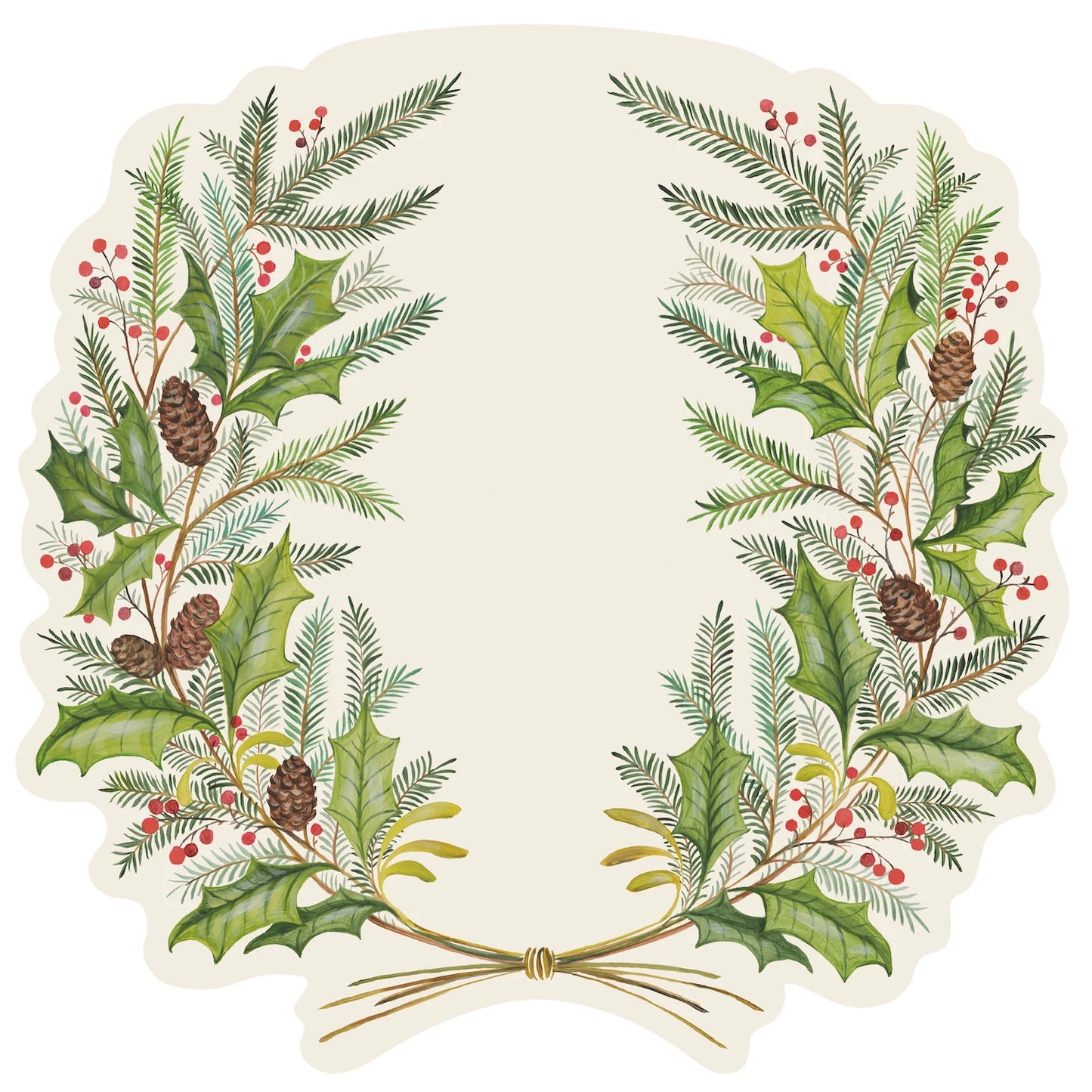 PAPER PLACEMATS CHRISTMAS SPRIGS 24 PK
