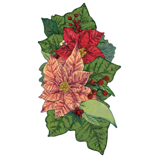 TABLE ACCENTS POINSETTIA SET OF 12