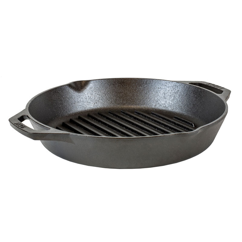 LODGE DUAL HANDLE GRILL PAN 12"