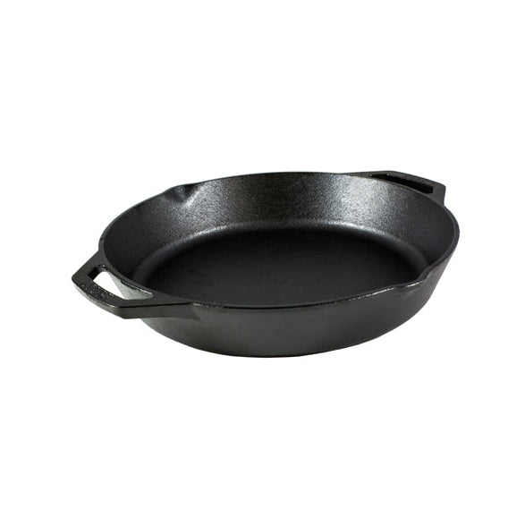 LODGE CAST IRON DUAL HANDLE PAN 12"