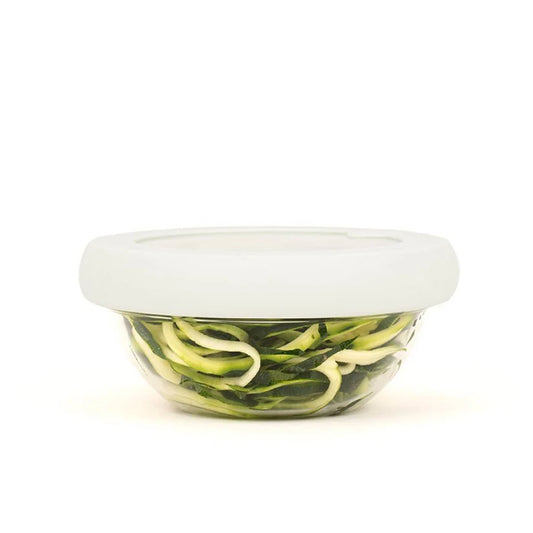 FLEXIBLE SILICONE AND GLASS BOWL LID