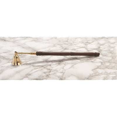 CANDLE SNUFFER BRASS/WOOD 11"