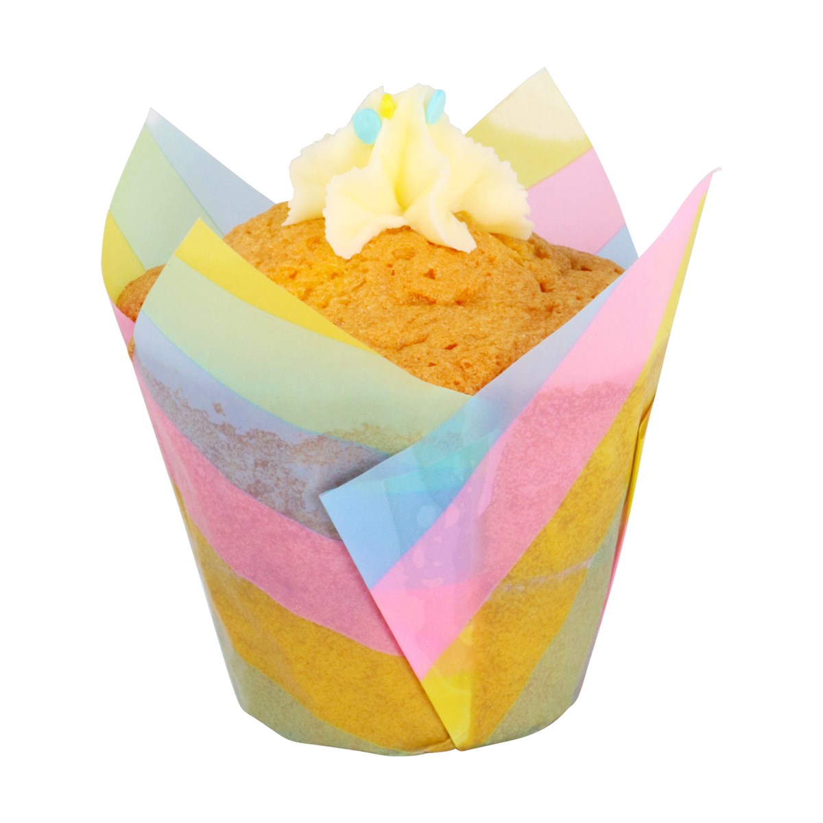 TULIP MUFFIN CASES - RAINBOW STRIPES 24/CT