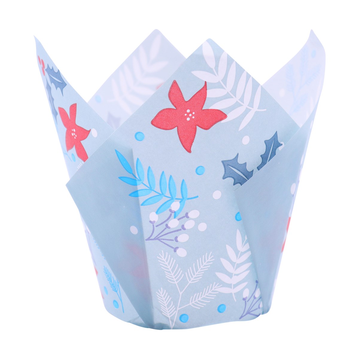 TULIP MUFFIN CASES - FESTIVE FLOWERS 24/CT