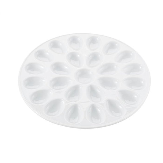 PORCELAIN DEVILED EGG DISH 13"