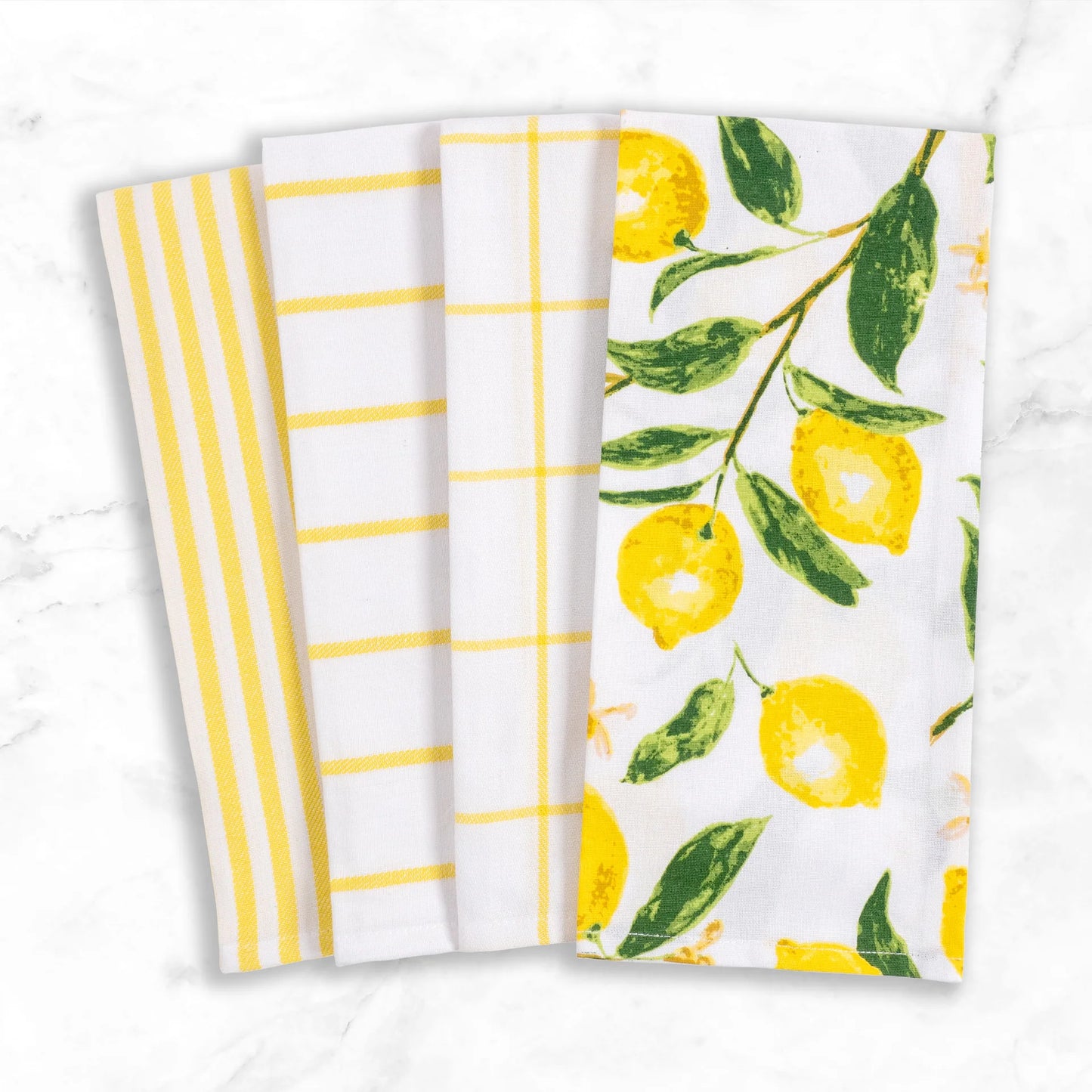 PANTRY TOWELS SET3 YEL/WHT