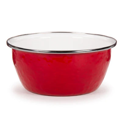 GOLDEN RABBIT RED AND WHITE BOWL