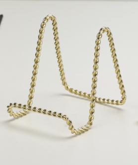 PLATE EASEL BRASS 5"