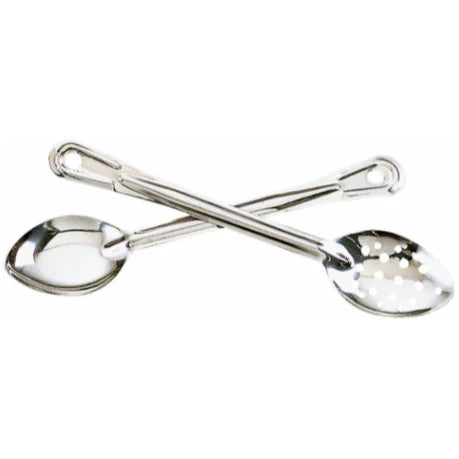STAINLESS STEEL PERFORATED SPOON 13"