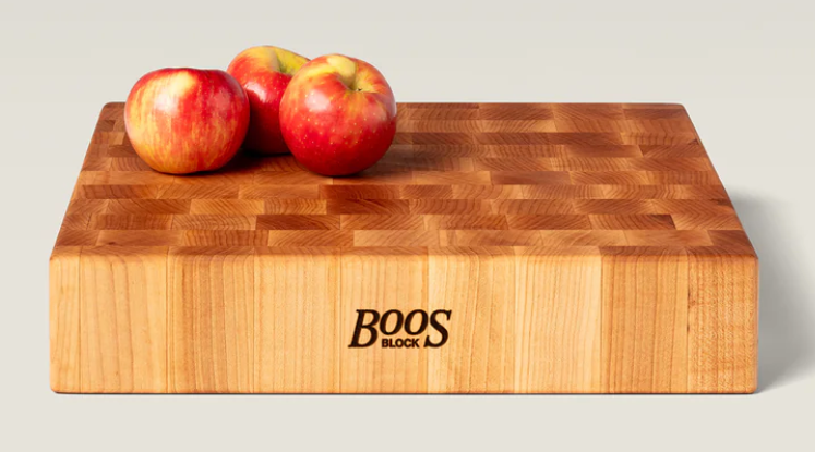 BOOS SQUARE MAPLE END GRAIN CHOPPING BLOCK 15"x15"x3"