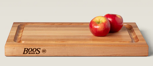BOOS MAPLE BBQ CUTTING BOARD w/JUICE GROOVE 18"x12"x1.5"