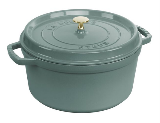 STAUB COCOTTE 7 QT ROUND EUCALYPTUS