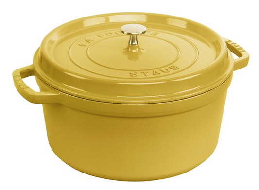 STAUB COCOTTE 7 QT ROUND CITRON