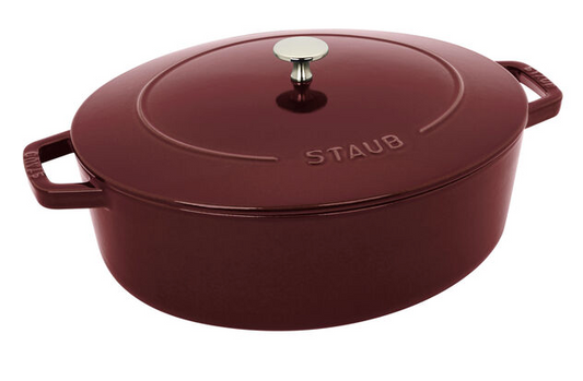 STAUB WIDE DUTCH OVEN 6.25 QT OVAL GRENADINE