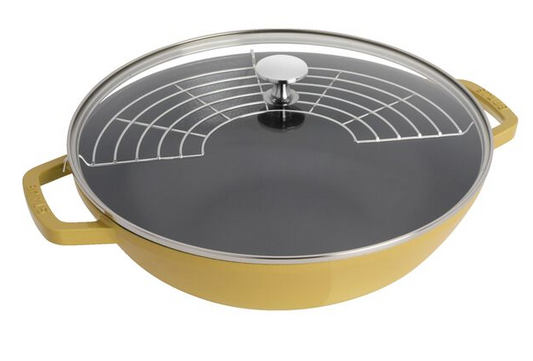 STAUB PERFECT PAN 4.5 QT 12" W/GLASS LID CITRON