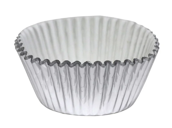 CUPCAKE LINER METALLIC SILVER FOIL