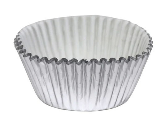 CUPCAKE LINER METALLIC SILVER FOIL