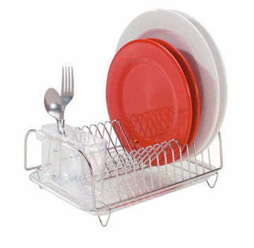 STAINLESS STEEL COMPACT DISH DRAINER SET