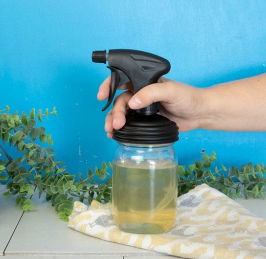 MASON JAR SPRAYER REGULAR MOUTH- BLACK