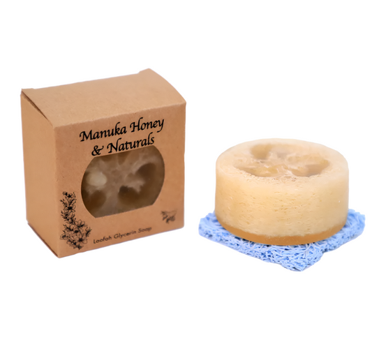 LOOFAH SOAP MANUKA HONEY W/SQUARE SOAP LIFT SET
