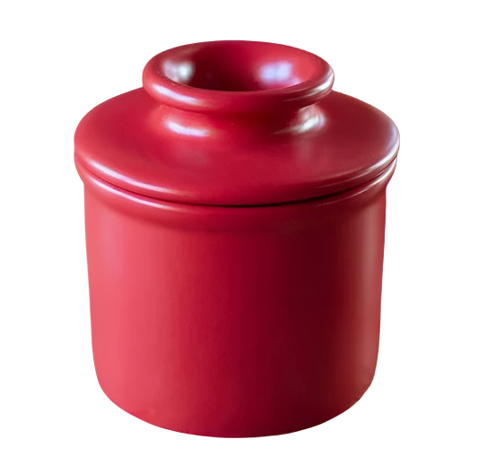 BUTTER BELL CROCK RED MATTE