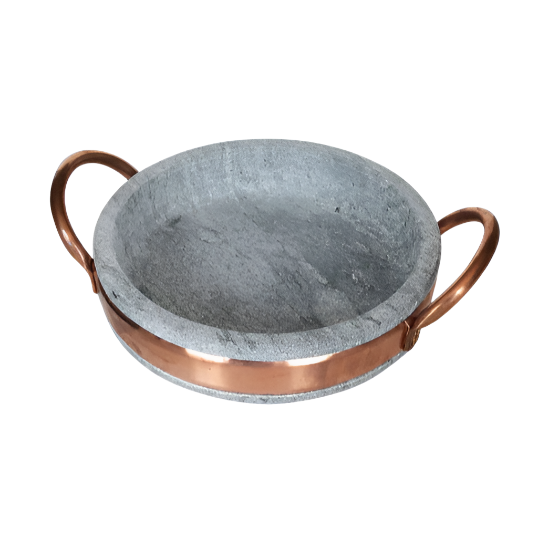 ROUND SOAPSTONE BRIE BAKER 7"