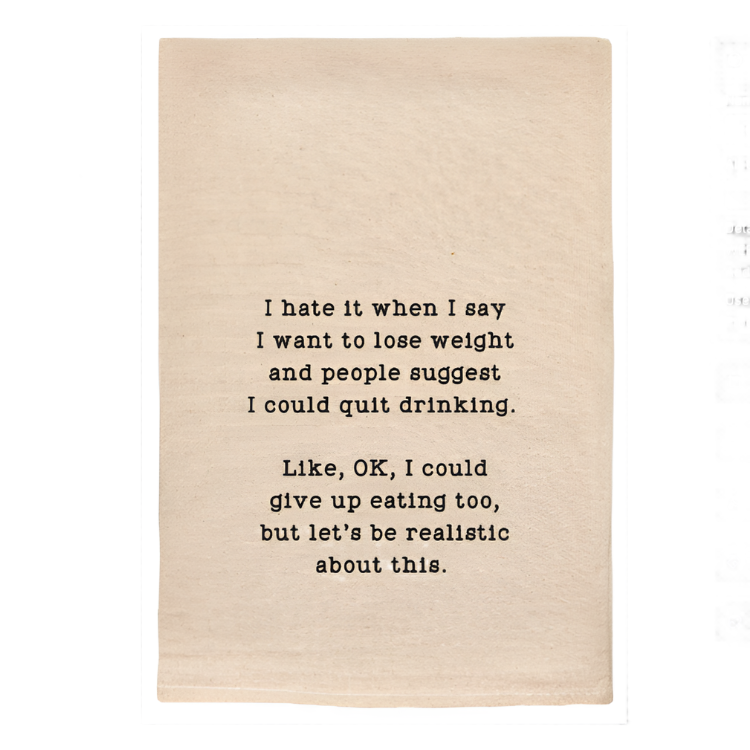 FUNNY TOWEL LOSE WEIGHT QUIT DRINKING